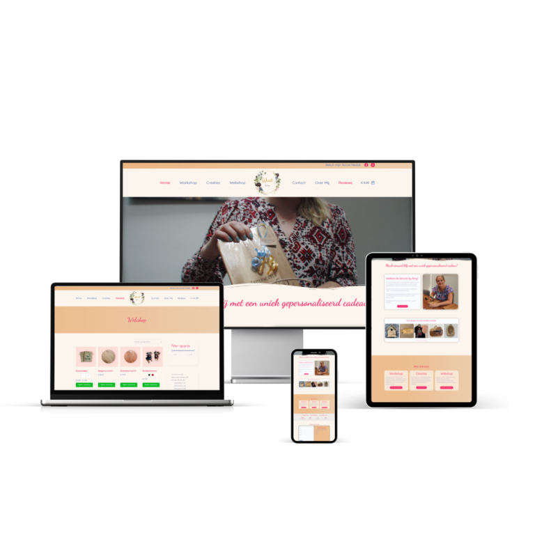 Woodz by Amy Website Mockup