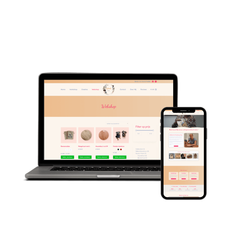Simper Webdesign Goedkoop Website laten maken ZZP Klantcase Woodz by Amy