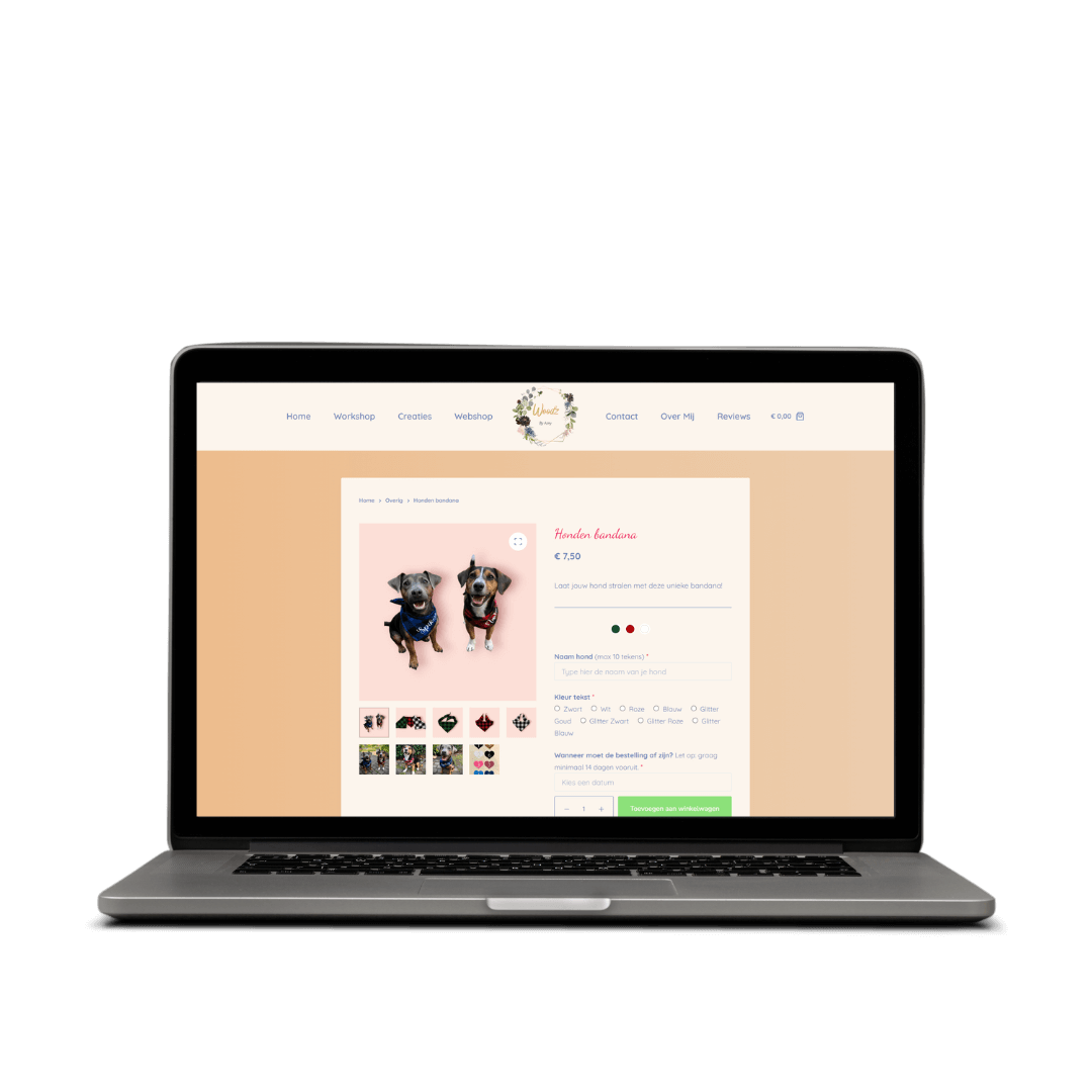 Simper Webdesign Woodz by Amy Webshop Mockup